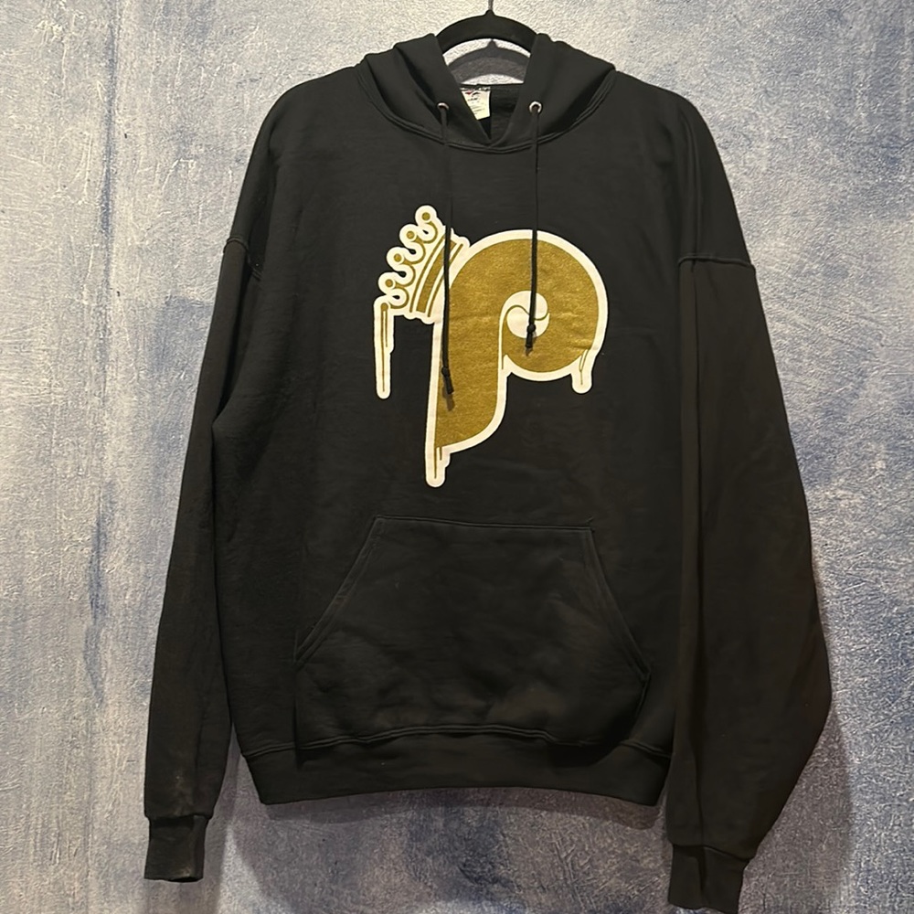 Jerzees Black and Gold Sweatshirt with Bold Design